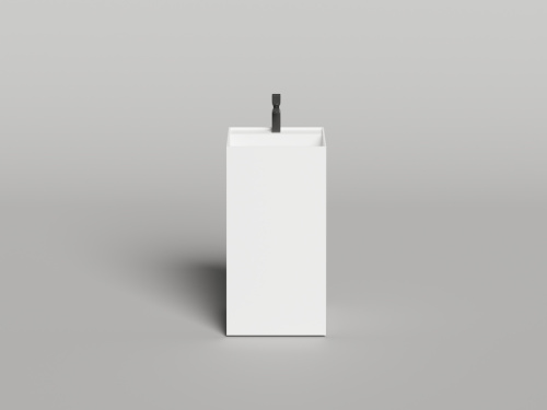 Раковина из искусственного камня S-Sense Salini ARMONIA 130512G 50х50 напольная цвет белый без отверстий под смеситель - фото 5